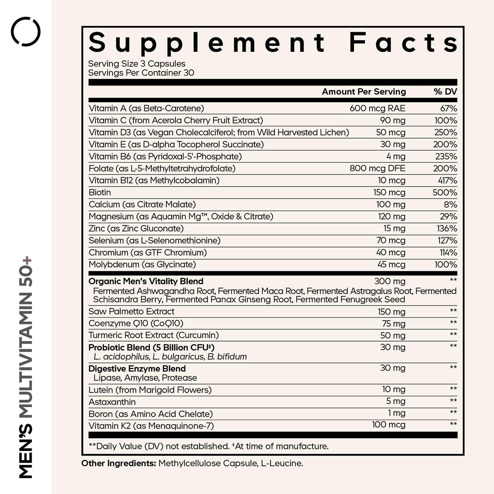 Men’s Daily Multivitamin 50+ - Vegan America