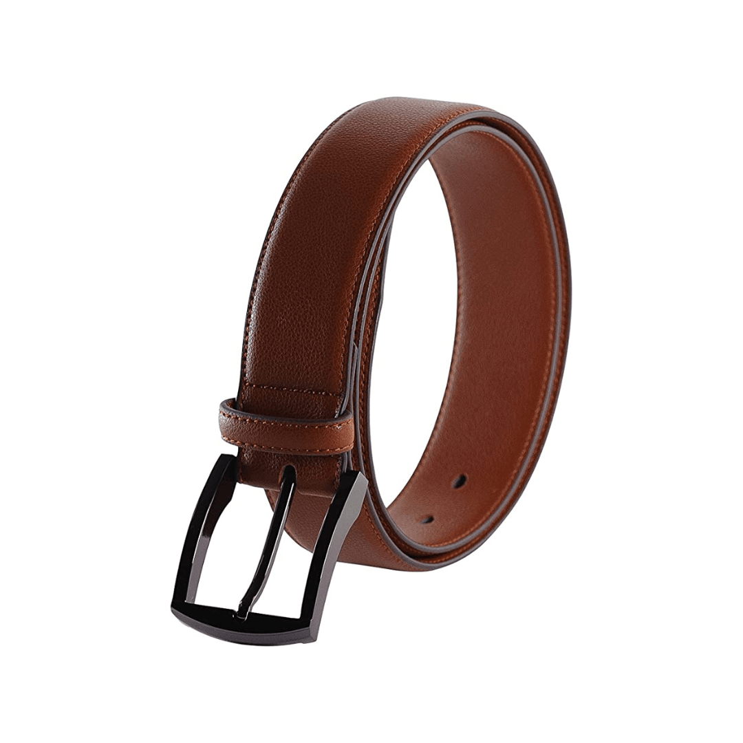 Metallic Black Square 2 Vegan Belt (Sizes Black: 30, 36, 40. Brown 36 only)