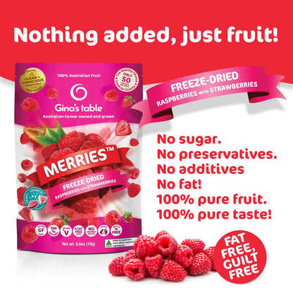 Freeze Dried Raspberries with Strawberries - Vegan America