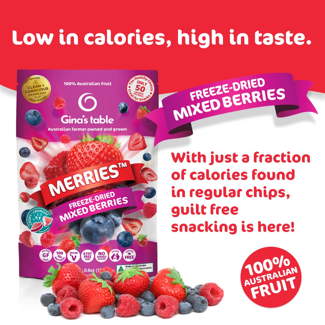 Freeze Dried Mixed Berries - Vegan America