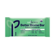 Sunbiotics Better Biome Bar - Probiotic Chocolate Bar - Mint - Vegan America
