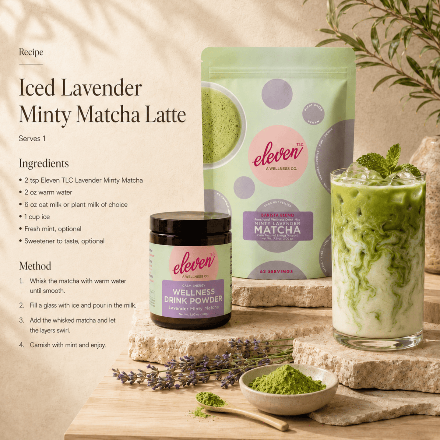 Minty Lavender Matcha Powder 500g - Vegan America