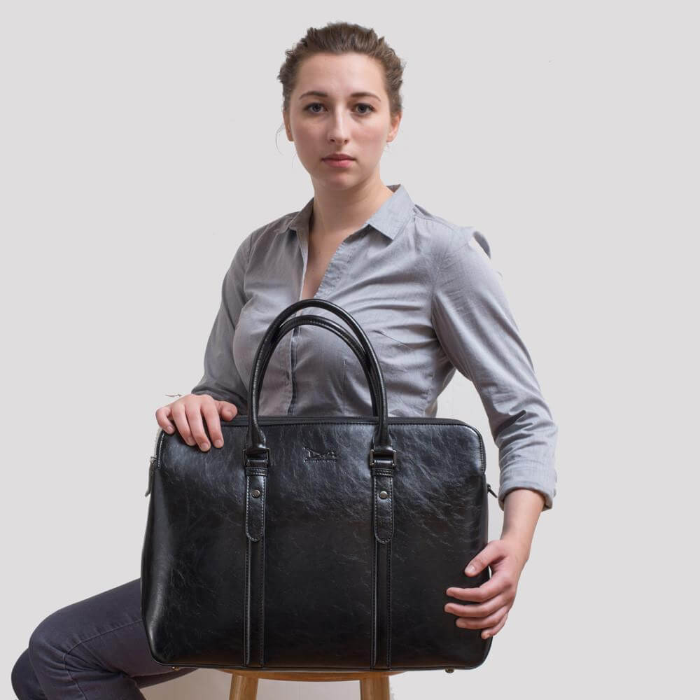 Old Listing for Women's Doshi Classic Large Vegan Briefcase 2 - just for remote locations