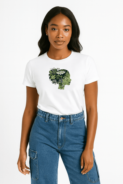 Nature Girl, Premium 100% Cotton Tshirt - Vegan America
