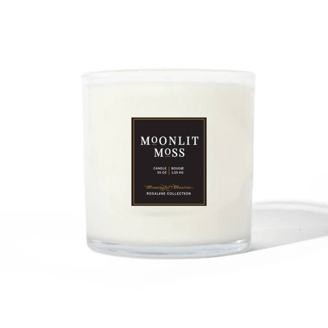 Meditation Moonlit Moss Natural Candle 55oz Rosaline Collection - Vegan America