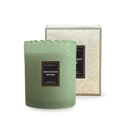 Meditation Moonlit Moss Natural Candle 8oz Kaia Collection - Vegan America
