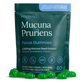 Sugar-Free Mucuna Pruriens Gummies (2g/serving) Strawberry Flavor, 60 Chews - Vegan America