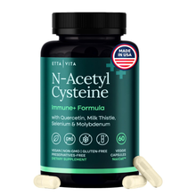 Vegan Liver Detox & Cleanse - NAC Supplement N-Acetyl Cysteine 600mg with Quercetin, Milk Thistle, Molybdenum & Selenium, N-Acetyl-Cysteine Capsules for Immune Support, Respiratory & Brain Health