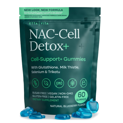 Sugar-Free NAC Gummies, N Acetyl Cysteine Supplement with Milk Thistle, Glutathione, Trikatu & Selenium, Supplement for Energy, Respiratory Health, Liver Detox & Cleanse, Kidney, Antioxidant Support