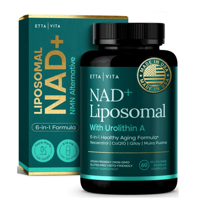 Liposomal NAD+ Supplement - Resveratrol, Urolithin A, CoQ10 & Muira Puama - Vegan America