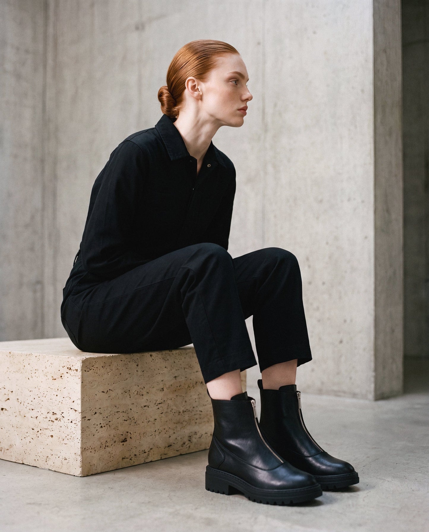 Women's Vegan Ankle Boots Becca Black