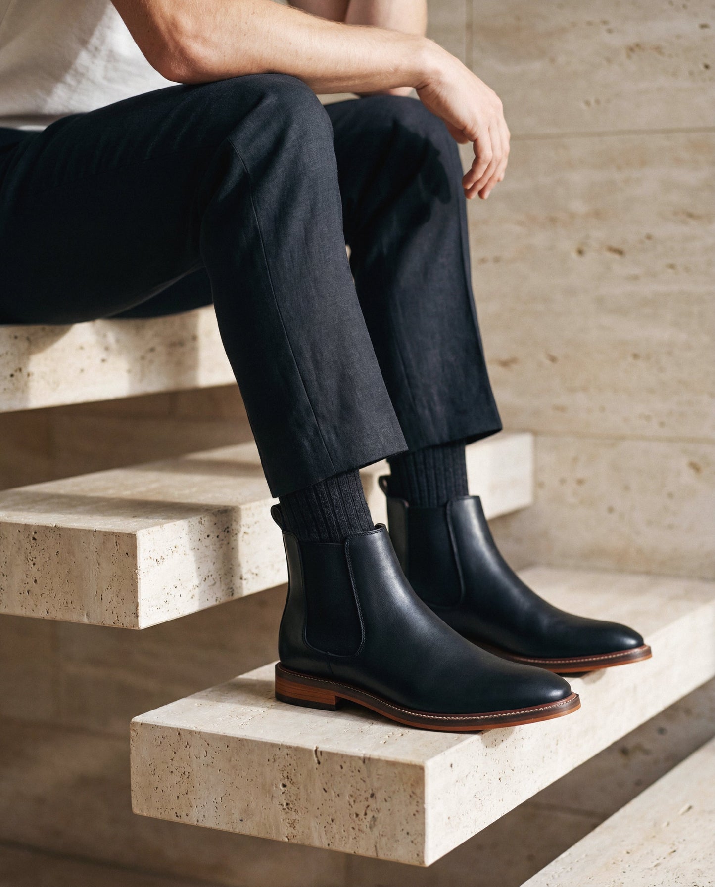 Men's Vegan Chelsea Boots Duncan Black