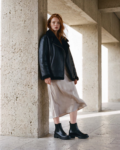 Women's Vegan Chelsea Boots Evie Black