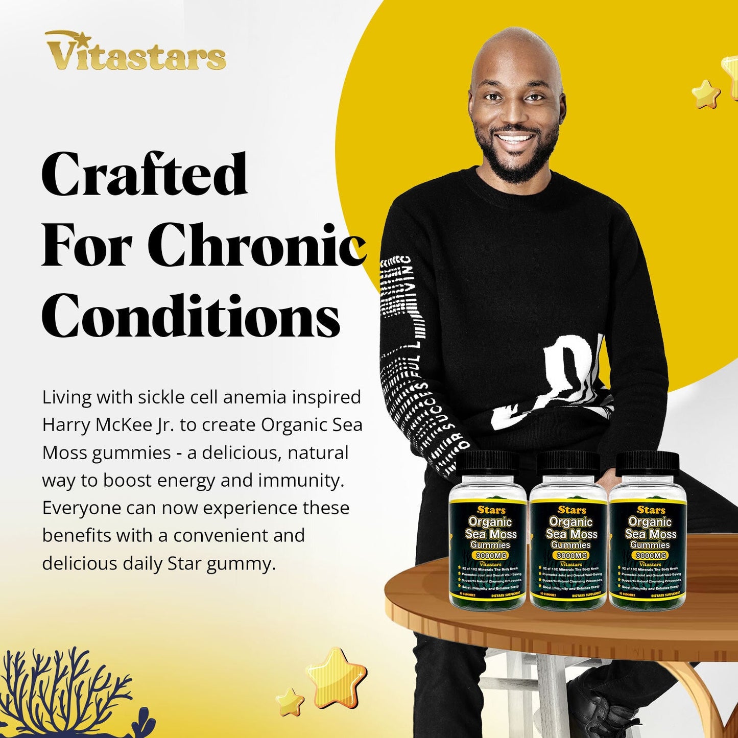 Stars Organic Sea Moss Gummies + Bladderwrack Burdock Root & Apple Cider Vinegar