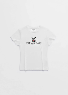 EAT MORE PLANTS WOMANS BABY TEE