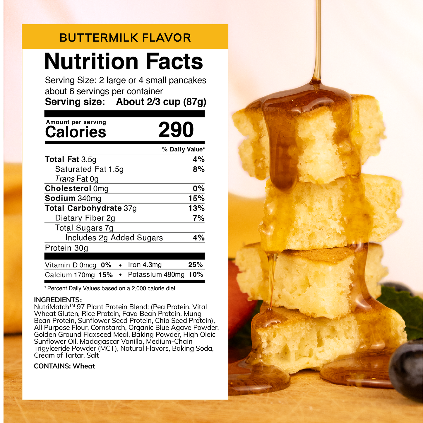 LiveComplete Pancake & Waffle Mix - Performance Blend - Buttermilk Flavor