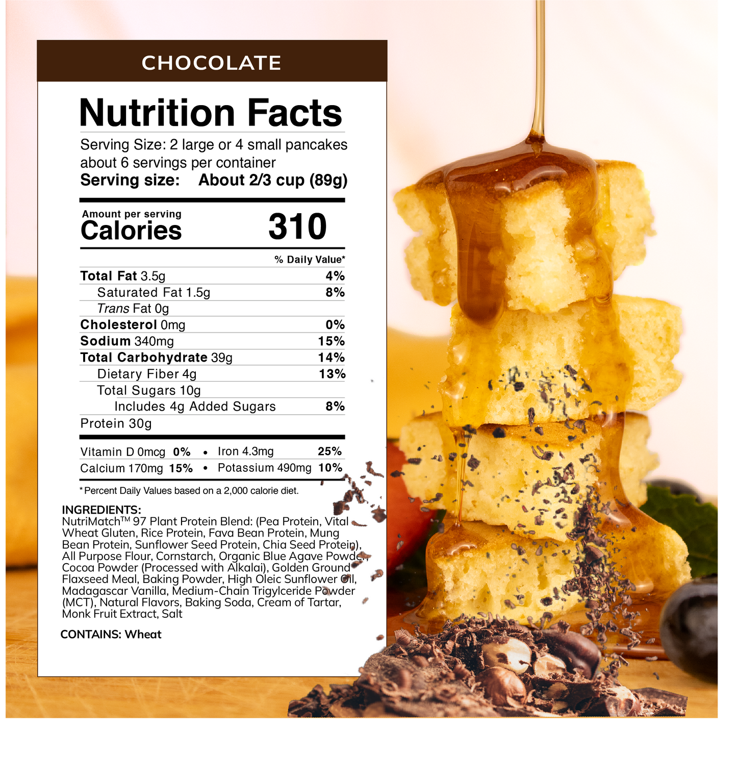 LiveComplete Pancake & Waffle Mix - Performance Blend - Chocolate