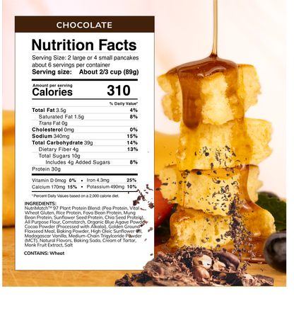 LiveComplete Pancake & Waffle Mix - Performance Blend - Chocolate