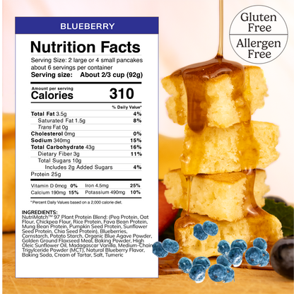LiveComplete Pancake & Waffle Mix - Gluten & Allergen Free Blend - Blueberry