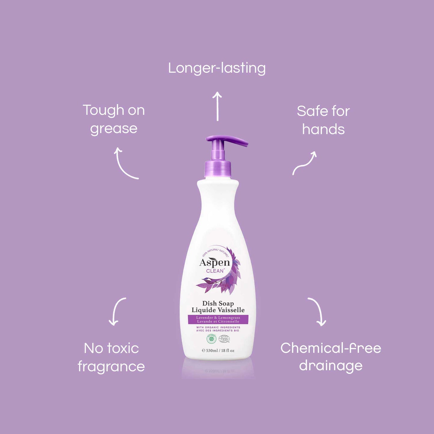 AspenClean Lavender Dish Soap Natural