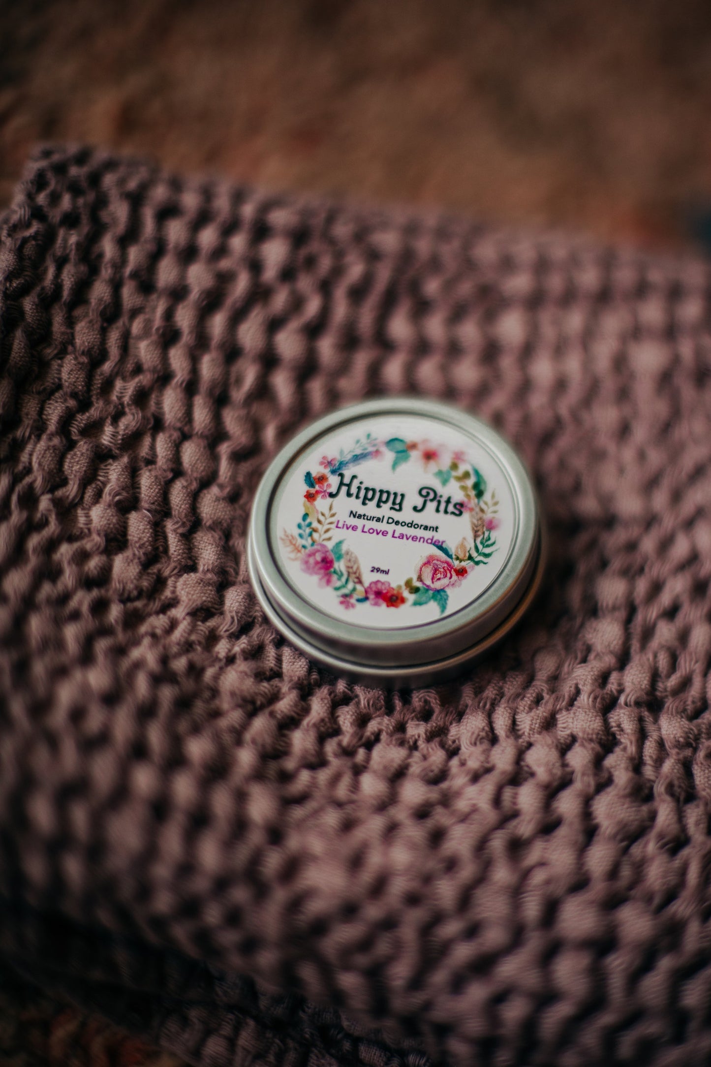 Hippy Pits Vegan Deodorant, Live Love Lavender Scent 1 oz tin