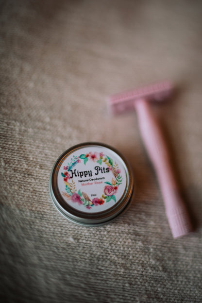 Hippy Pits Vegan Deodorant, Mother Rose Scent 1 oz tin