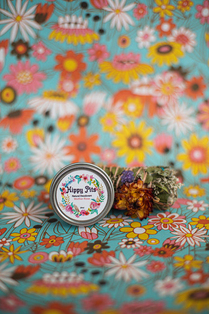 Hippy Pits Vegan Deodorant, Mother Rose Scent 1 oz tin