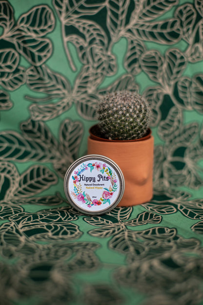 Hippy Pits Vegan Deodorant, Naked Hippy Scent 1 oz tin