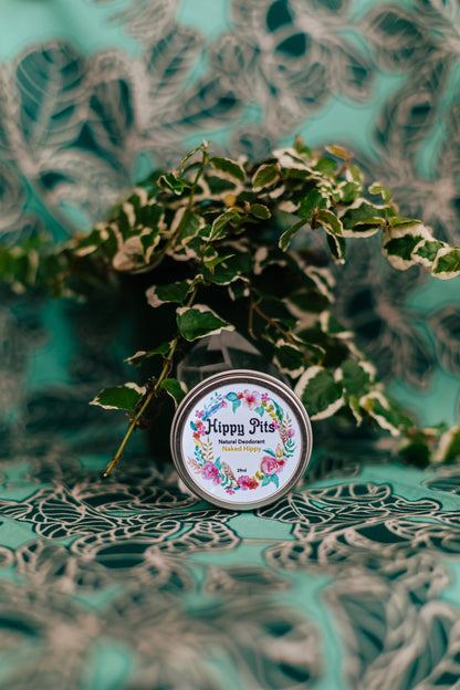 Hippy Pits Vegan Deodorant, Naked Hippy Scent 1 oz tin