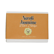 Neroli Jasmine Bar Soap in a white box with a peach label