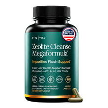 Etta Vita Zeolite Detox for adults | Gut & Liver Detox Cleanse with Glutathione, NAC, Chlorella, Spirulina, ALA, Cilantro, Milk Thistle & Shilajit | Zeolite Heavy Metal Detox Vegan Keto 90 Capsule