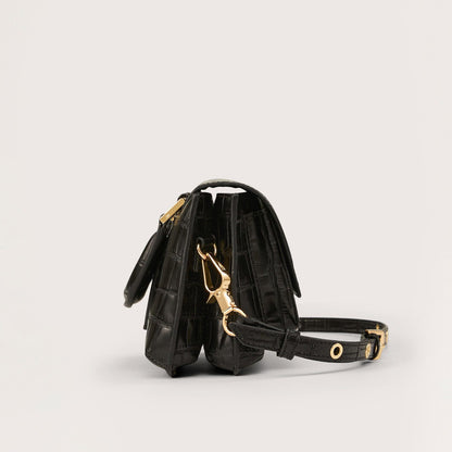 Reader Satchel - Noir + Gold