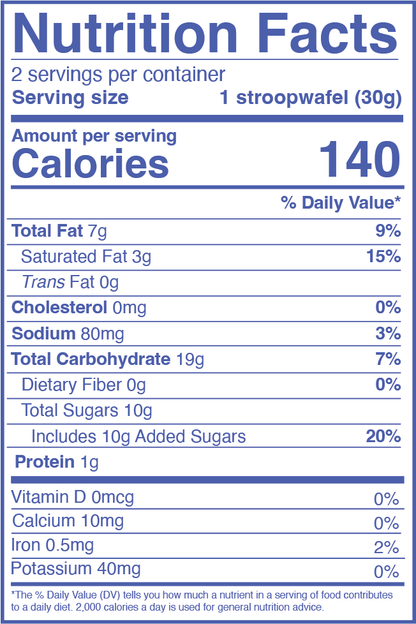 Chocolate Caramel Plant Based and Organic Stroopwafels (box of 12x 2-pack - 24 total)