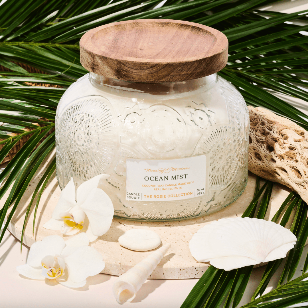 Ocean Mist Natural Candle 33oz Rosie Collection Luxury Three Wick - Vegan America