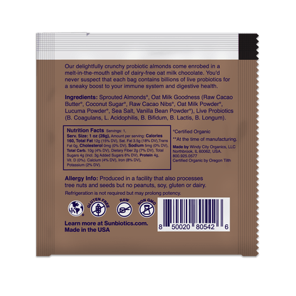 Activated Almonds - Infused with Probiotic - Oat Milk Chocolate - Vegan America
