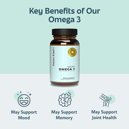 Vegan Omega 3 Supplement - 500mg DHA + EPA Algal Oil