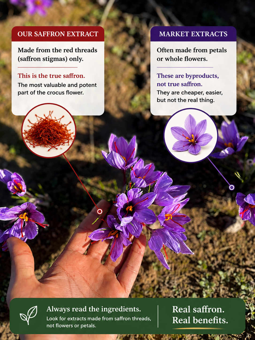 Alcohol-Free Premium Saffron Extract (Made With Pure Heray Saffron Threads)