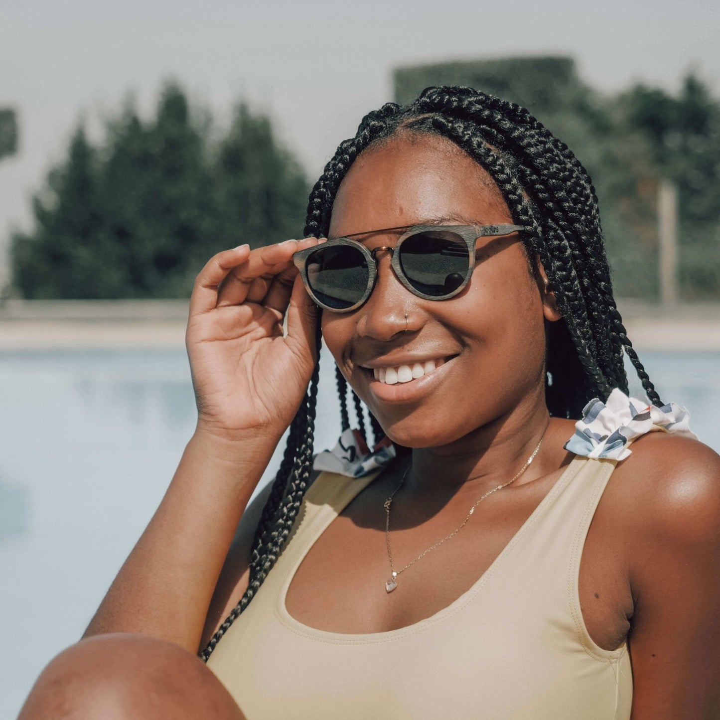 The Shiva - Wooden Sunglasses - Vegan America