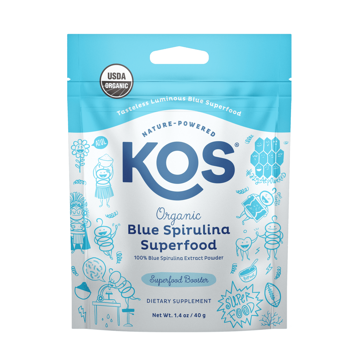 Organic Blue Spirulina Superfood 40 Servings - Vegan America