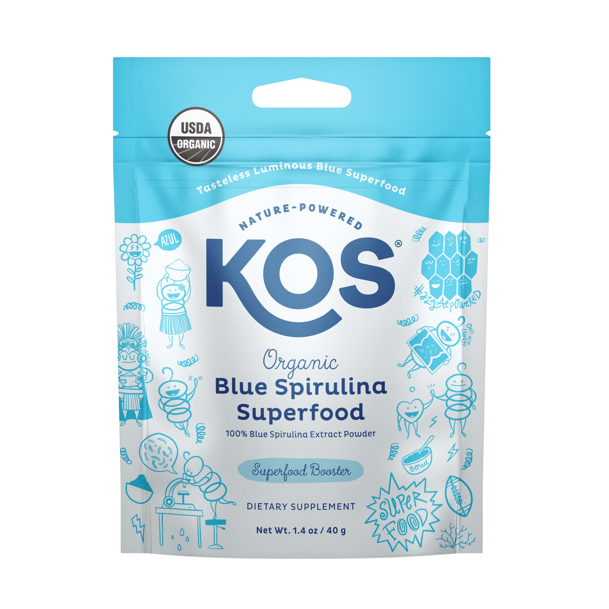 Organic Blue Spirulina Superfood 40 Servings - Vegan America
