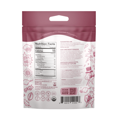 Organic Beet Root Powder, 50 servings - Vegan America