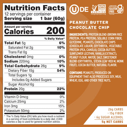 Peanut Butter Chocolate Chip Protein Bars