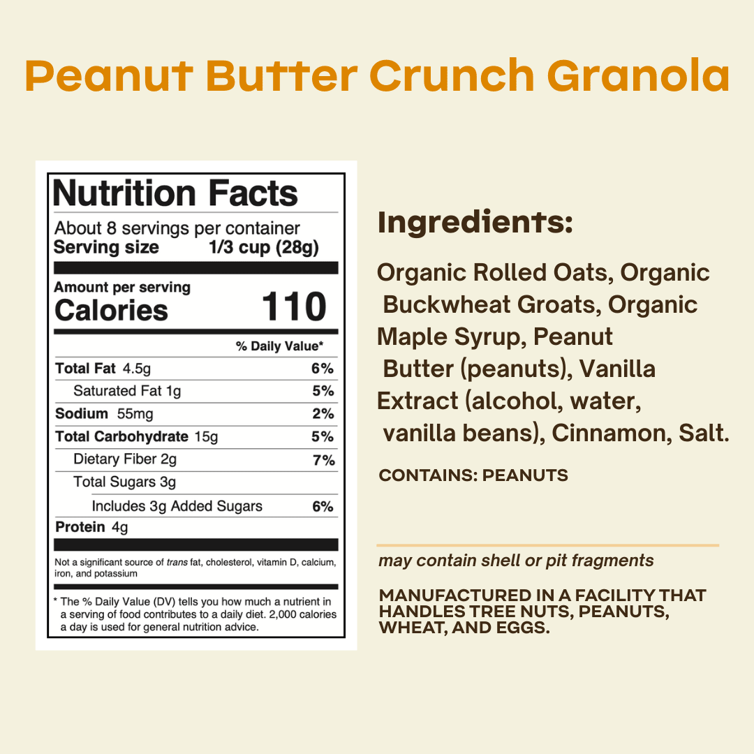 Peanut Butter Crunch Granola - Vegan America