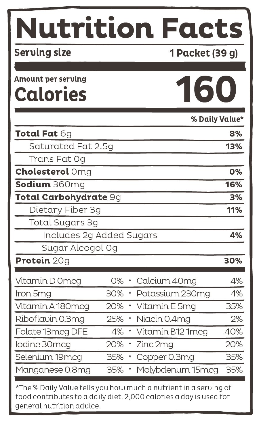 Organic Plant Protein, Chocolate Peanut Butter, Single Serving