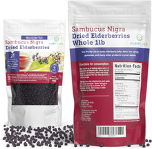 Wildcrafted Dried Elderberries - Bulk Supply - 1lb - Natural High Quality Ingredients - Vegan America