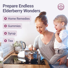 USDA Certified Organic Dried Elderberries - Bulk - 1 lb - Natural Ingredients - Vegan America