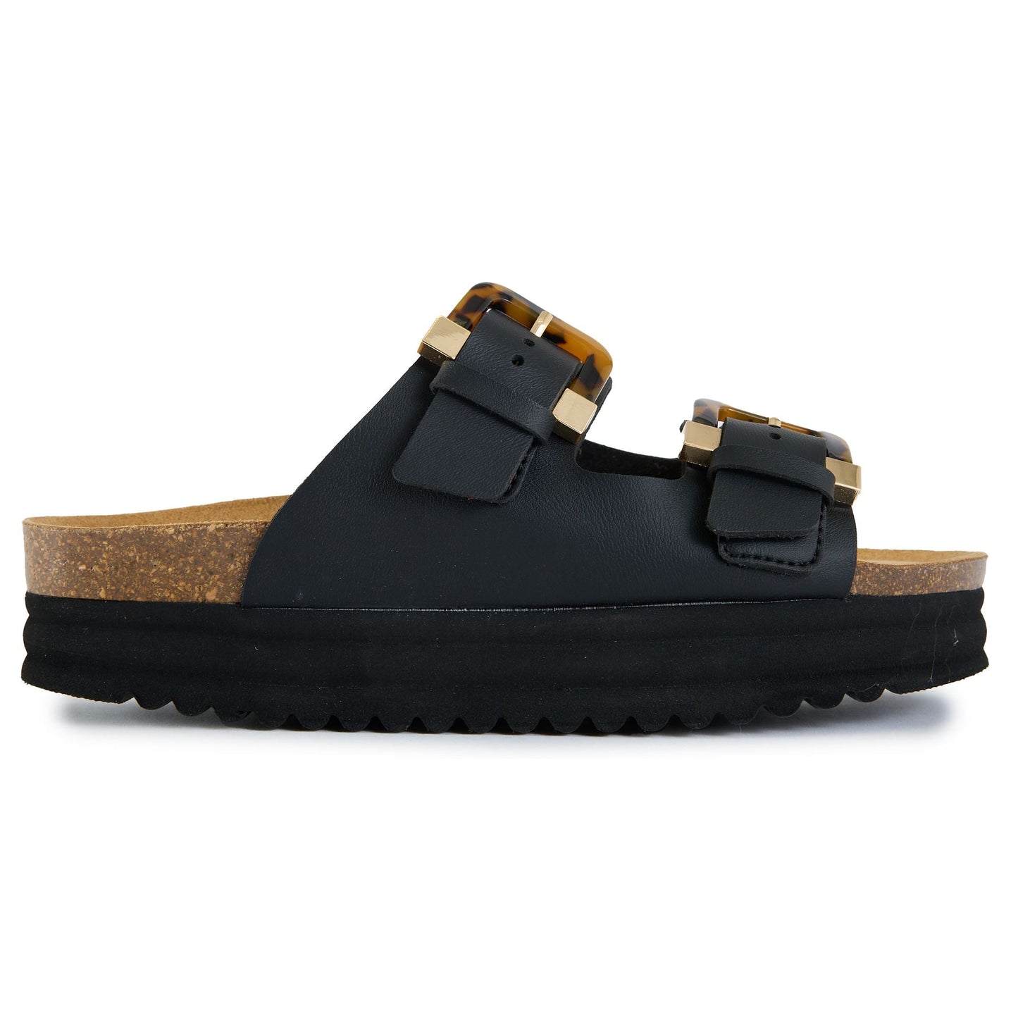 Plum Tortoiseshell Comfort Footbed Sandals - Vegan America