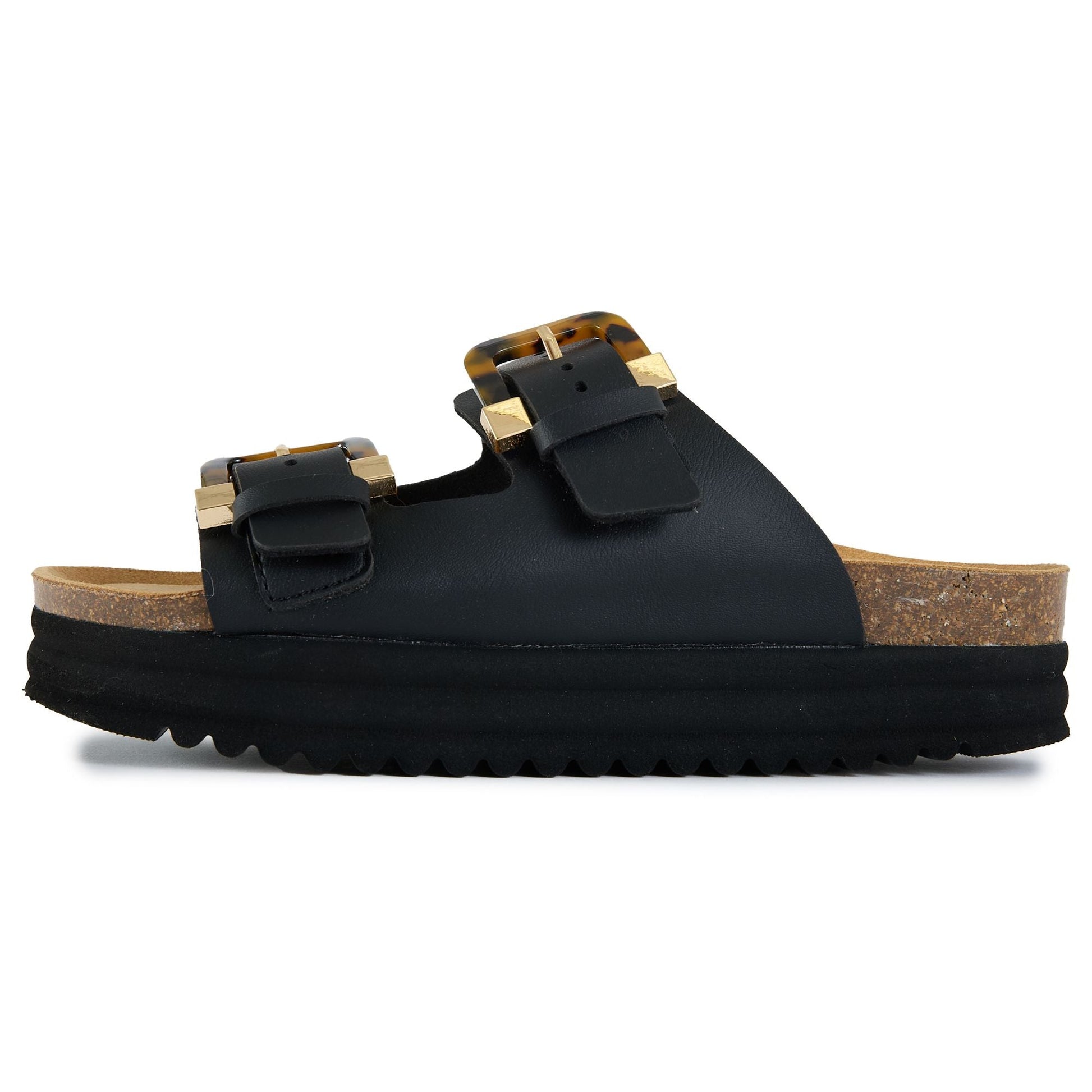 Plum Tortoiseshell Comfort Footbed Sandals - Vegan America
