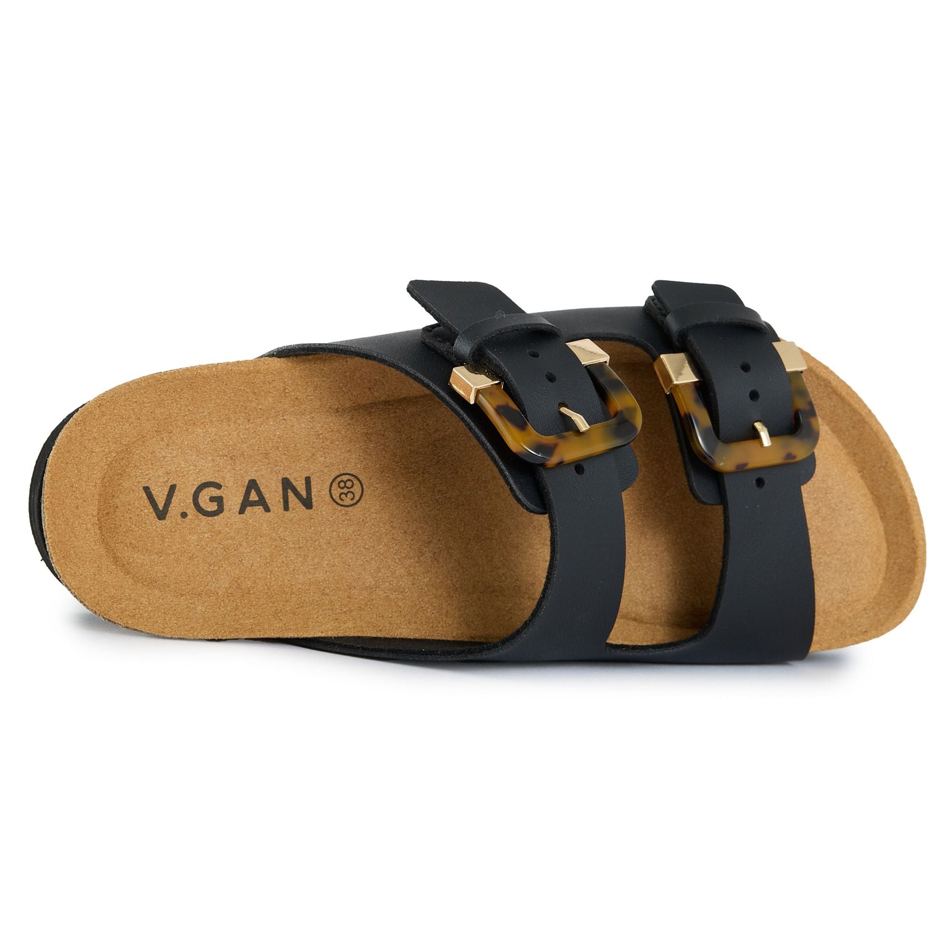 Plum Tortoiseshell Comfort Footbed Sandals - Vegan America