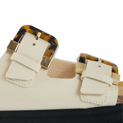 Plum Tortoiseshell Comfort Footbed Sandals - Vegan America